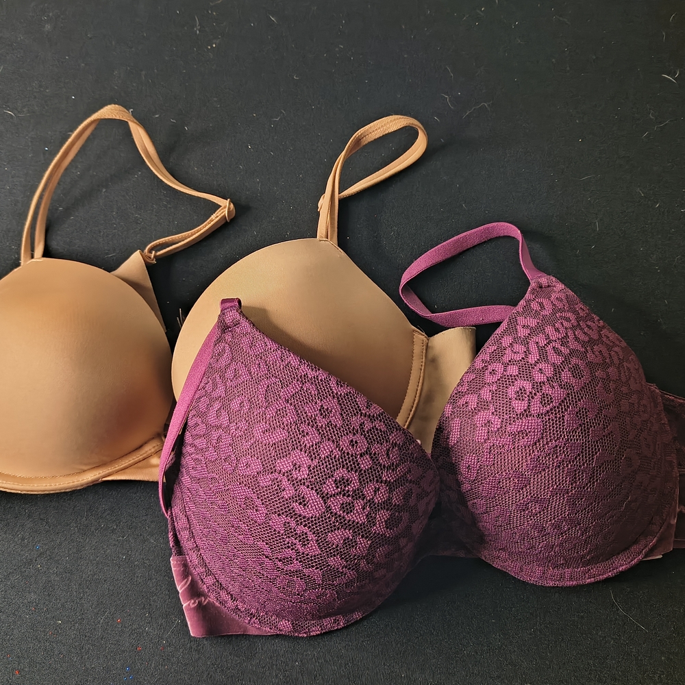 Victoria's Secret Purple and Tan Lace Bras